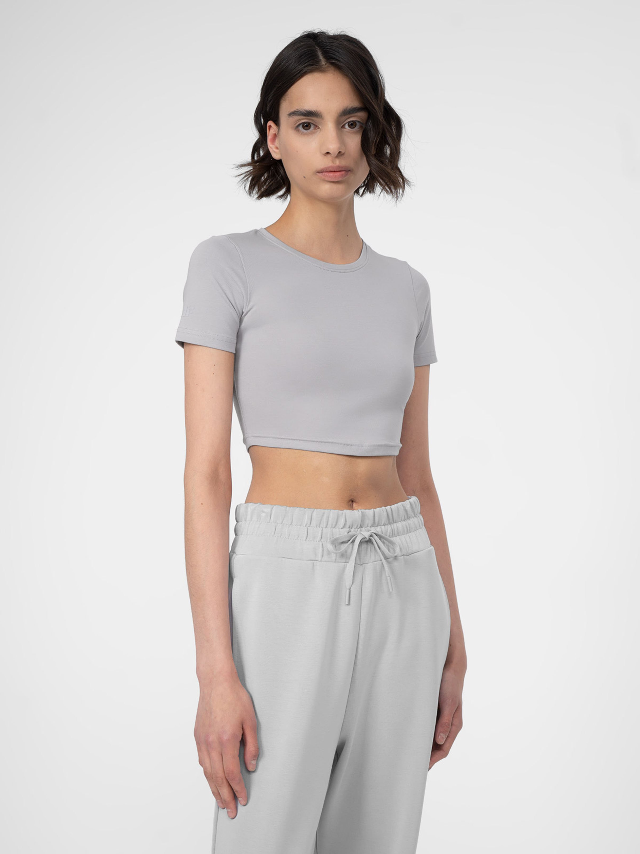 Жіночий Топ 4F Energetic Code (4FC202) колір сірий, матеріал бавовна/еластан 4F - купити в Україні