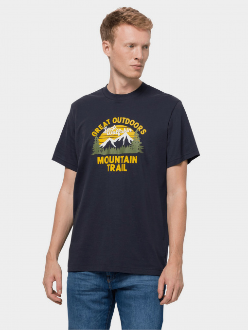 Футболка Jack Wolfskin Mountain Trail модель 1808401_1010 Фото