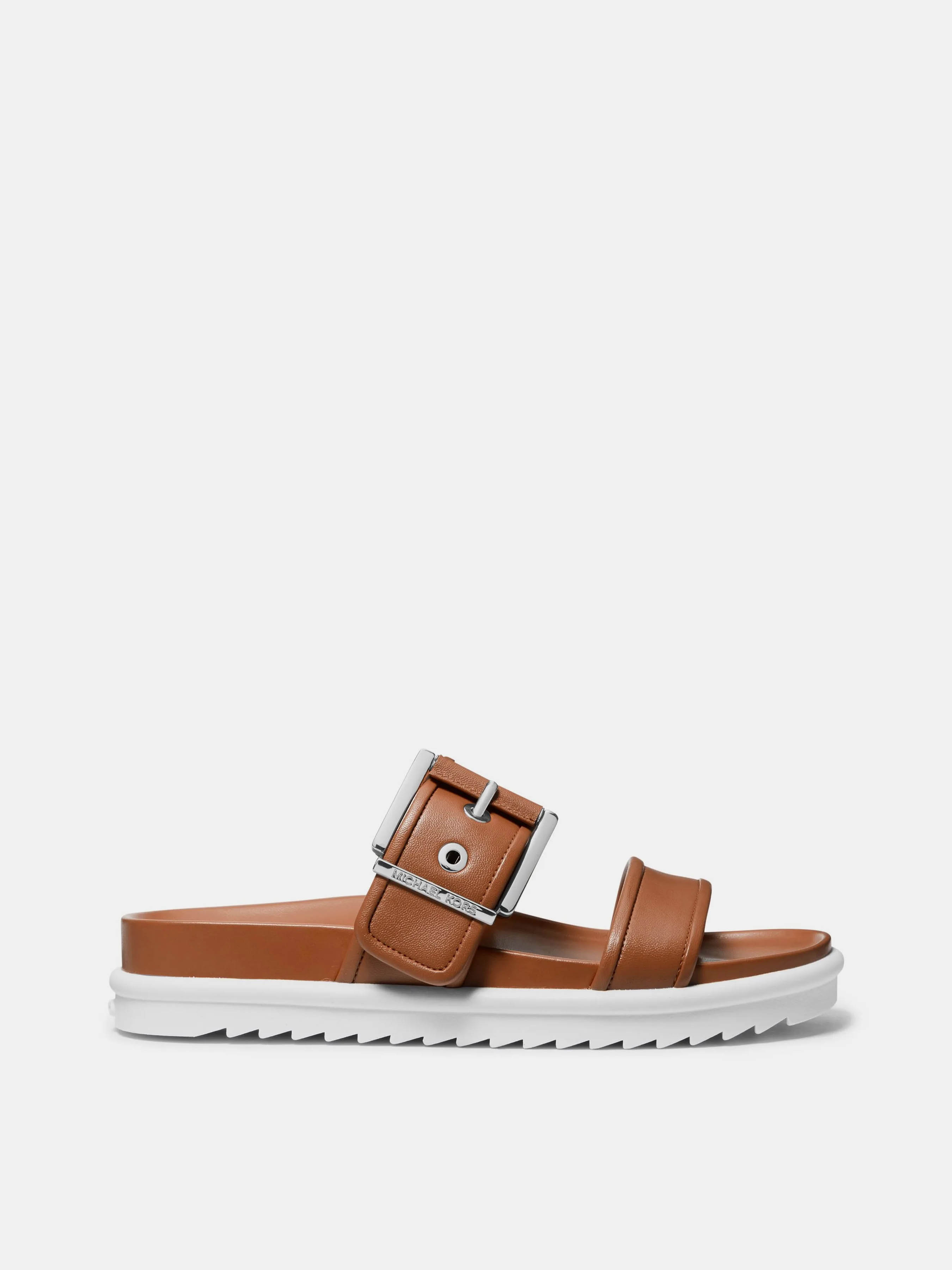 Шкіряні Жіночі Шльопанці Michael Kors  (4Y204) колір коричневий Michael Kors - купити в Україні