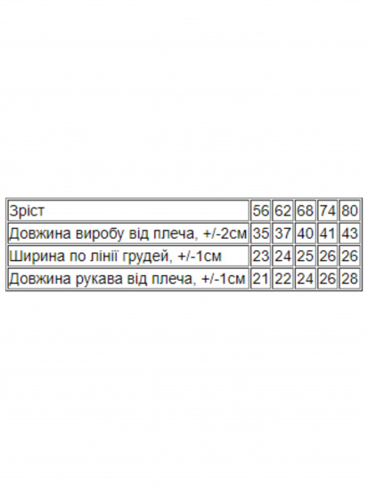 Боді для немовлят Носи своє модель 5010-036-5-chajna-troqnda — фото 3 - INTERTOP