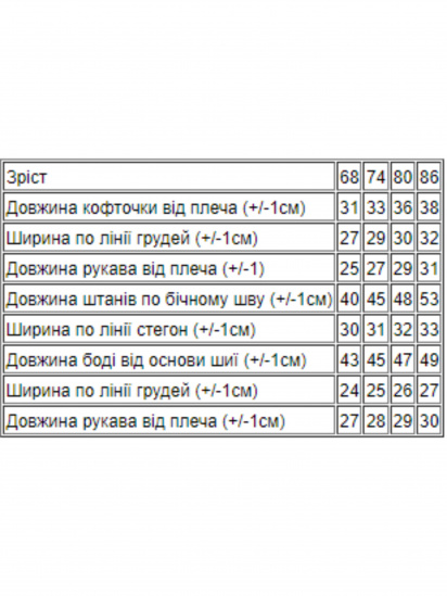 Комплект для немовлят Носи своє модель 5055-016-33-4-smuzhka-elektrik — фото - INTERTOP