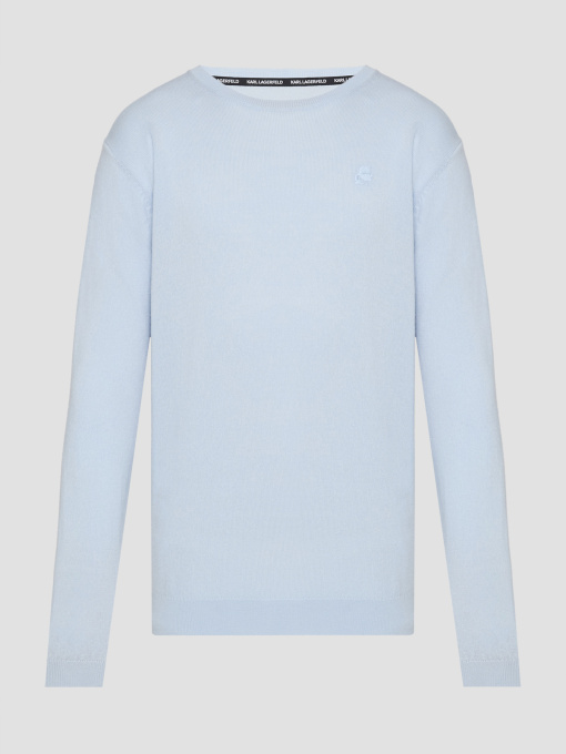 Мужской голубой шерстяной джемпер Karl Lagerfeld модель 553399.655000;610 Фото