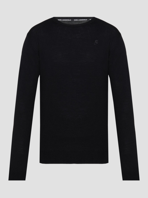 Чоловічий чорний вовняний джемпер Karl Lagerfeld модель 553399.655000;990 Фото