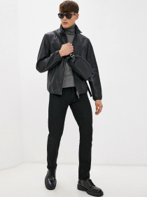 Шкіряна куртка Emporio Armani модель 01R55P-01P54-999 Фото