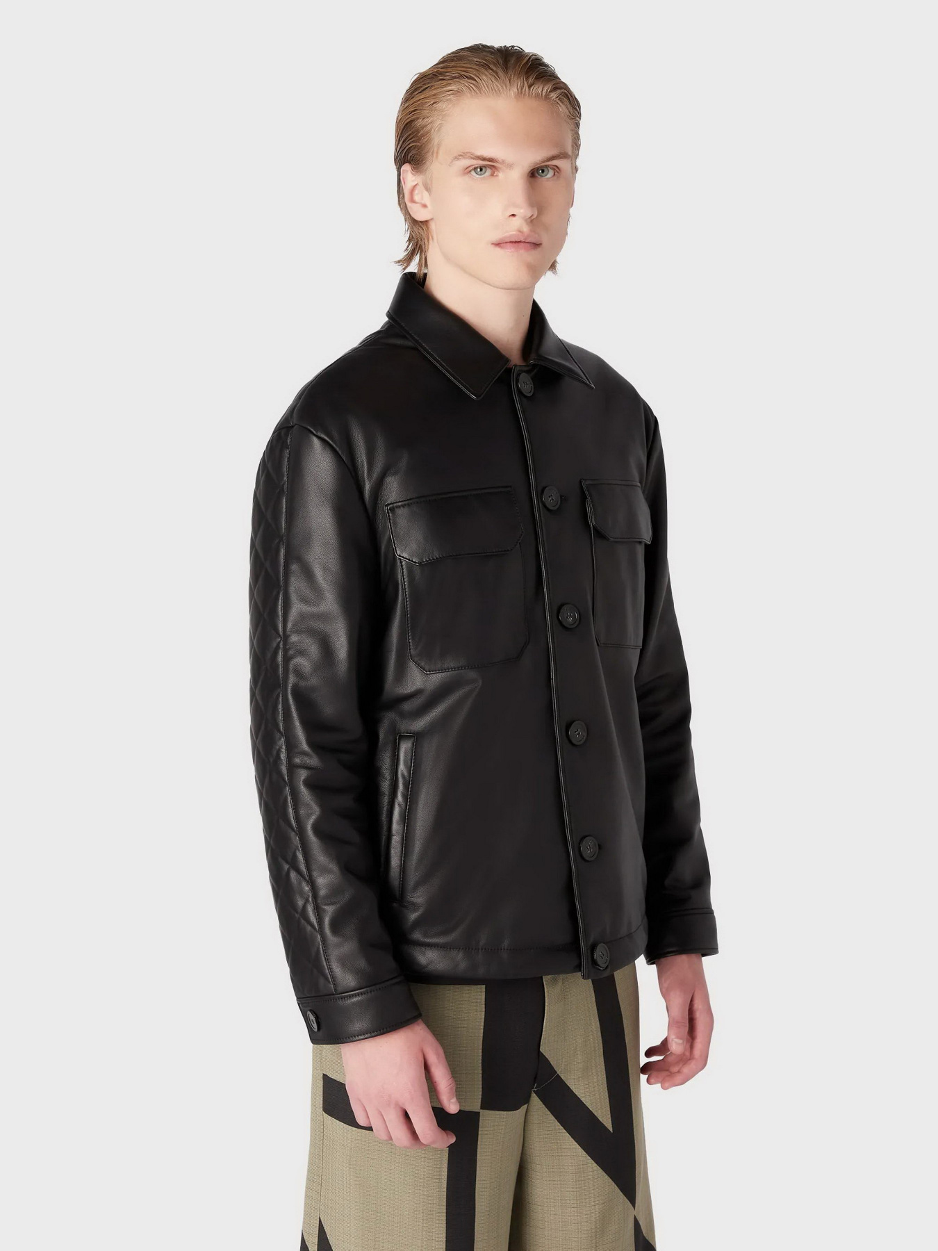 Куртка кожаная Emporio Armani модель H41R80-E1P80-999 Фото