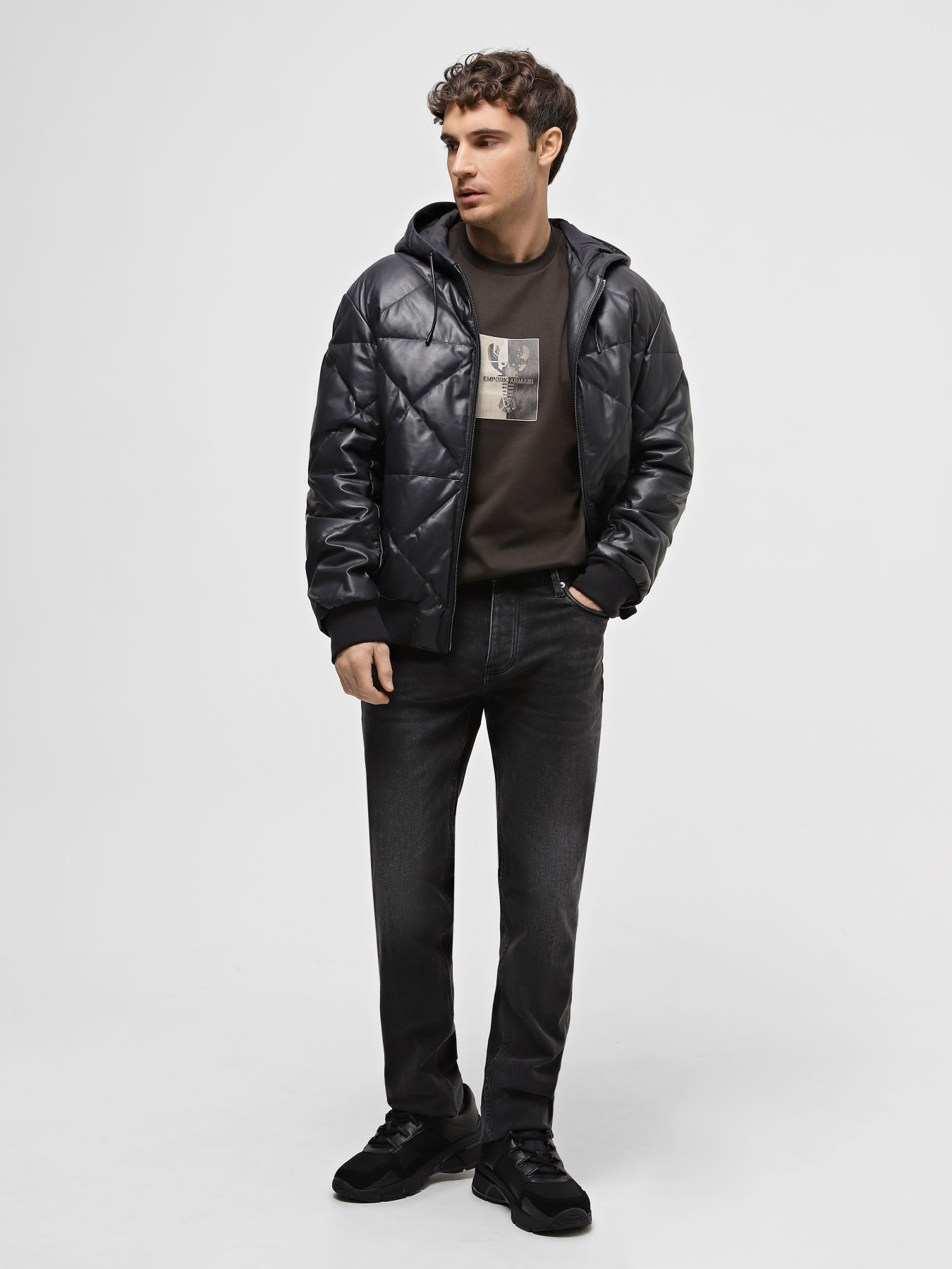 Куртка кожаная Emporio Armani модель H41R77-E1P77-922 Фото