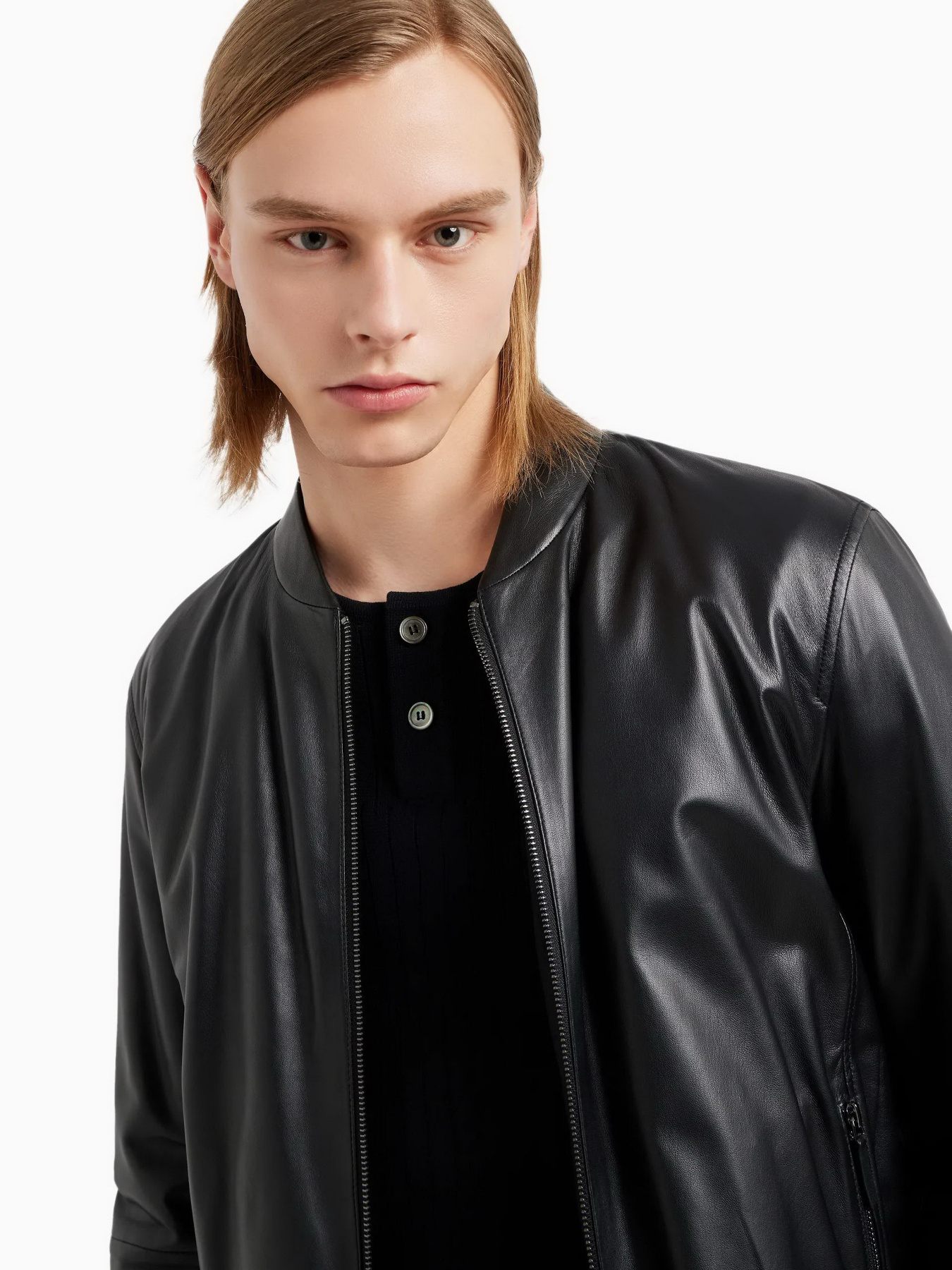 Шкіряна куртка Emporio Armani модель E31R80-F1P80-999 Шкіряна куртка Emporio Armani модель E31R80-F1P80-999 Фото