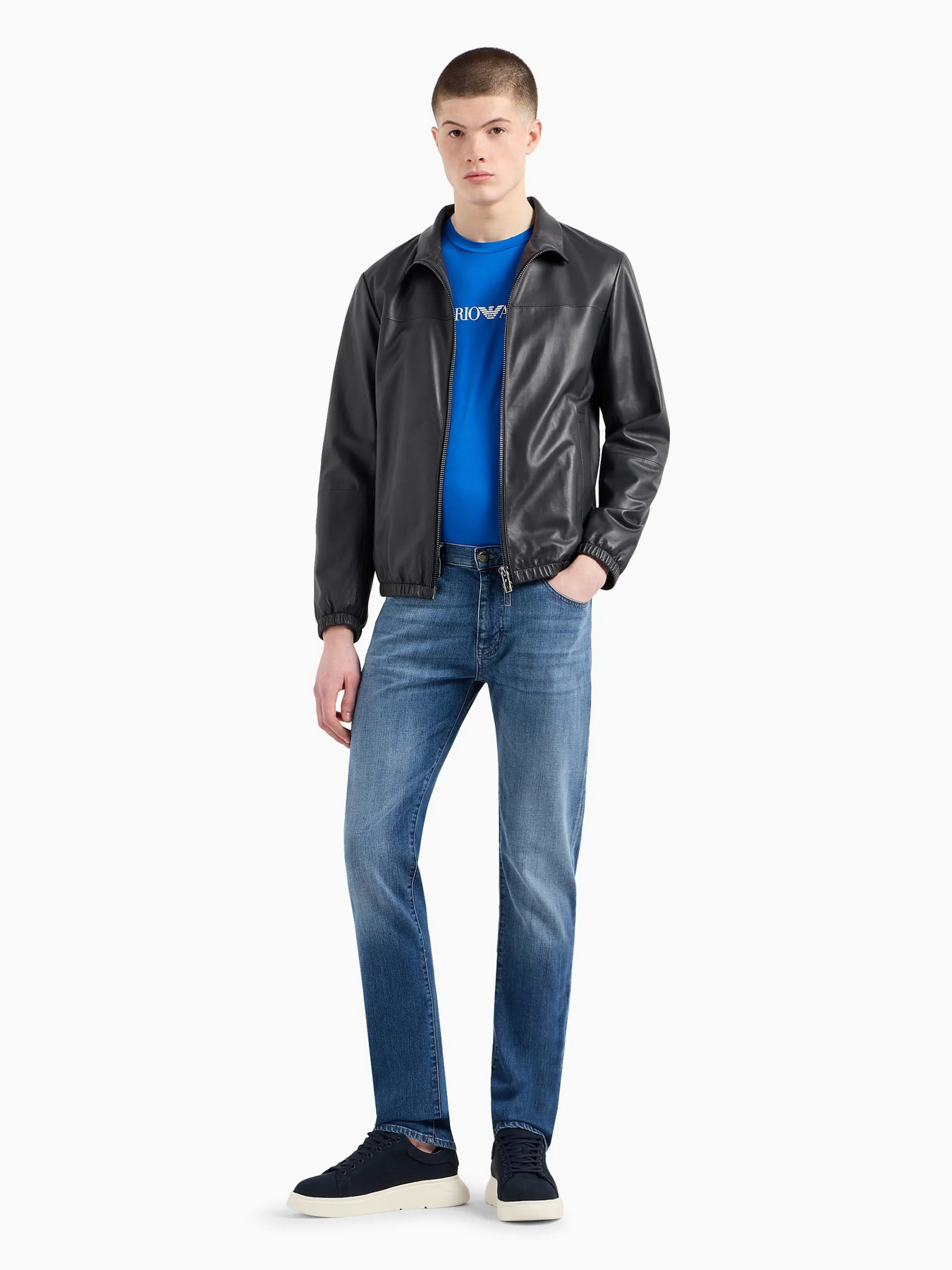 Куртка кожаная Emporio Armani модель 01R55P-01P54-922 Фото