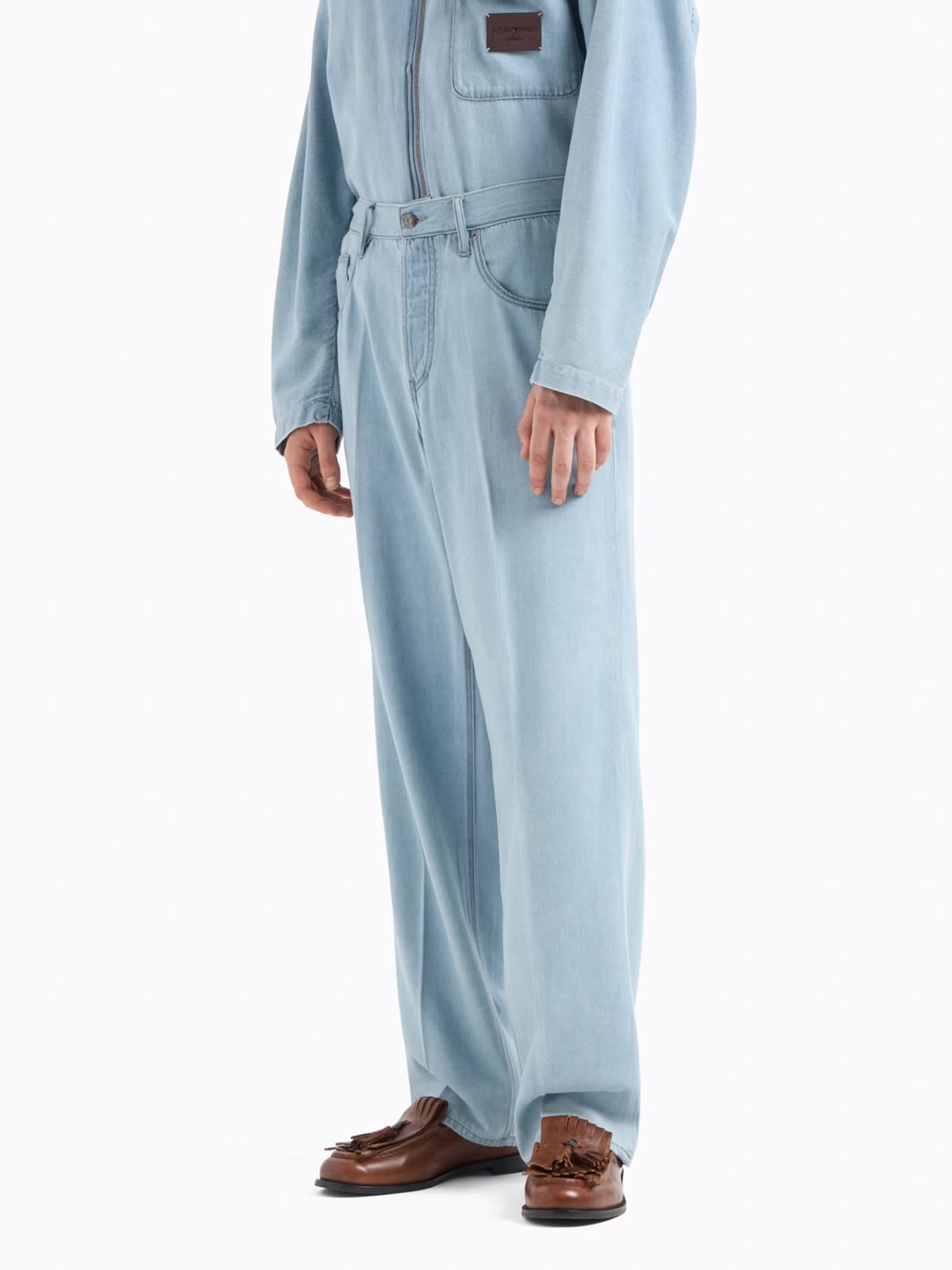 Широкі джинси Emporio Armani модель EM000665-AF13428-MB003 Фото