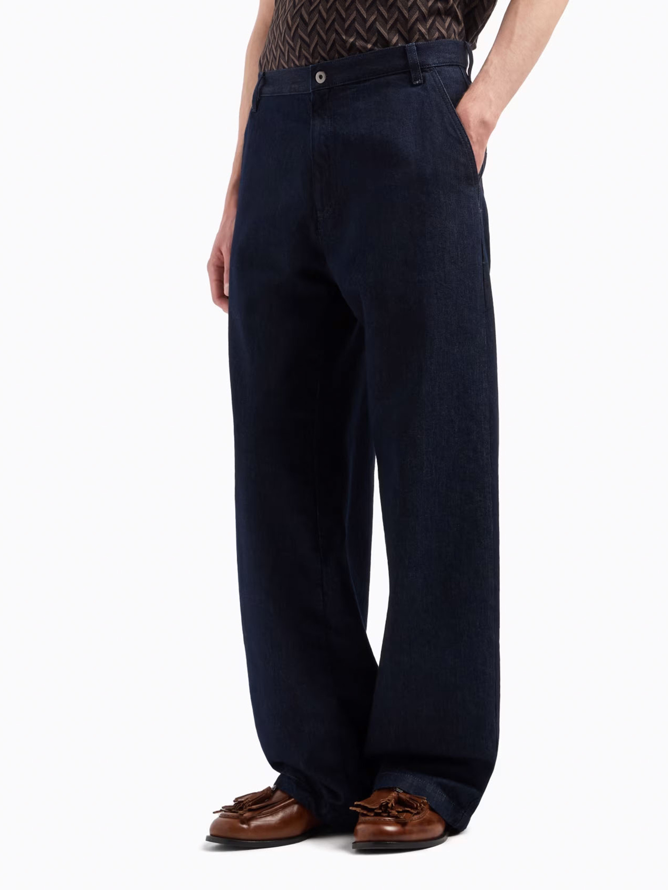 Широкие джинсы Emporio Armani модель EM001673-AF15210-MB001 Фото