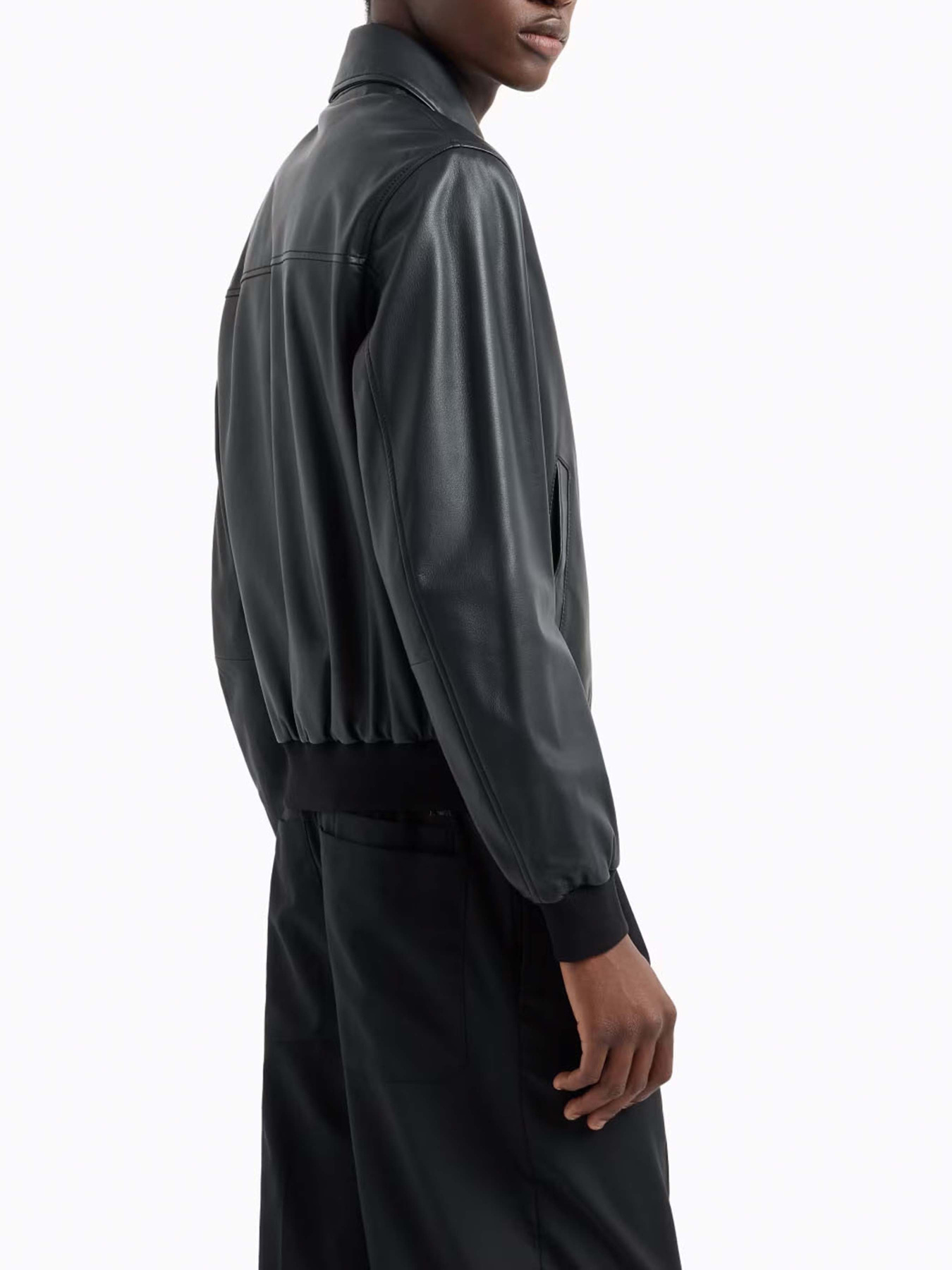 Куртка кожаная Emporio Armani модель EM001889-AF15420-UC001 Фото