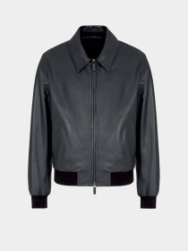Куртка кожаная Emporio Armani модель EM001889-AF15420-UC001 Фото