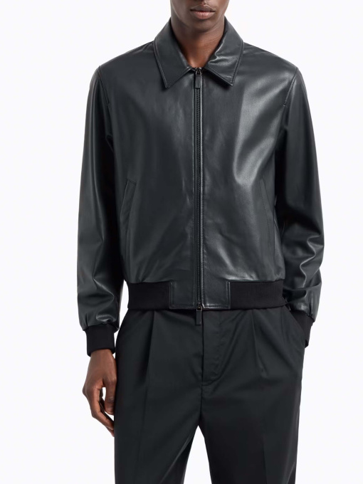 Куртка кожаная Emporio Armani модель EM001889-AF15420-UC001 Фото