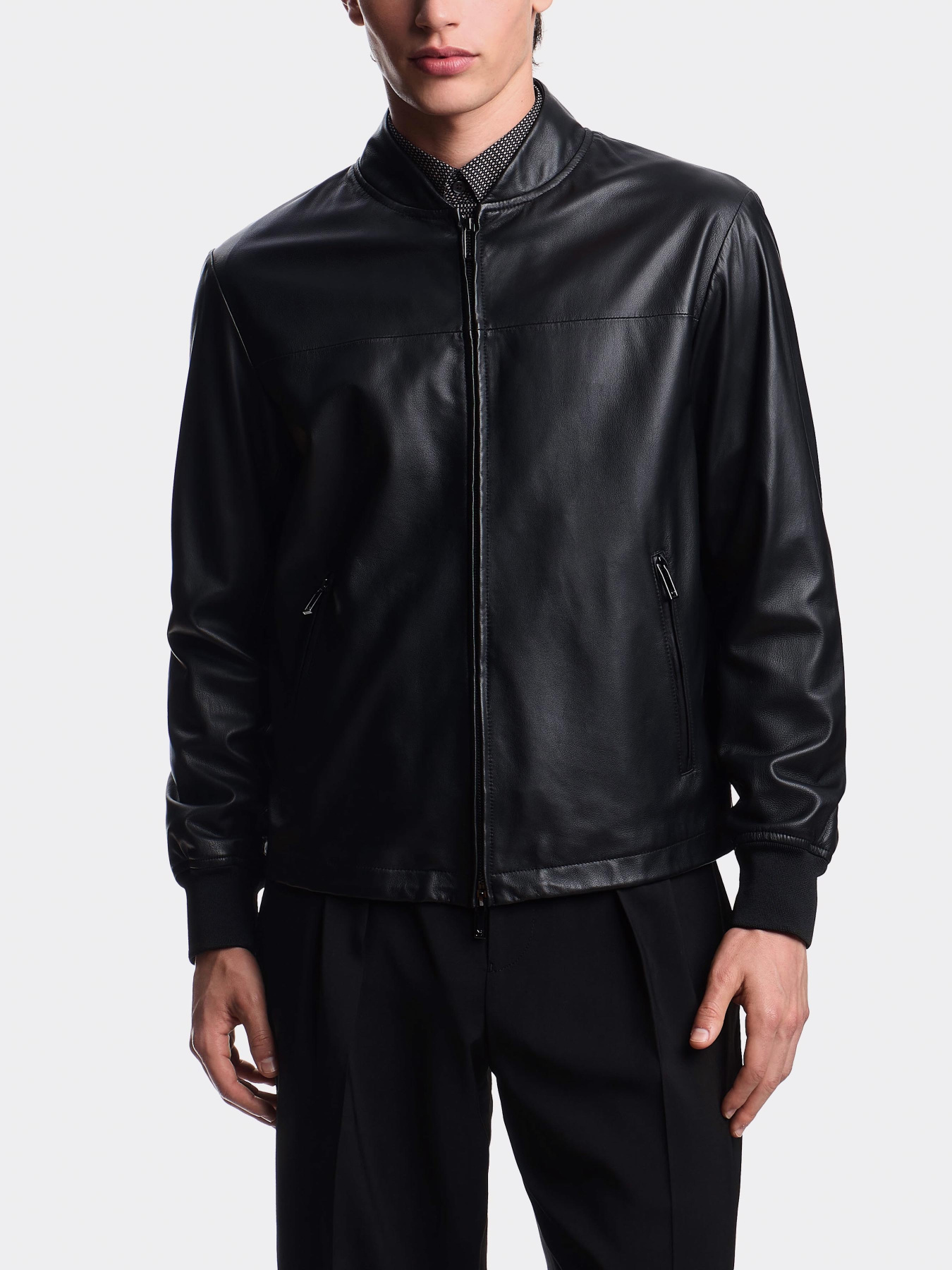 Куртка кожаная Emporio Armani модель EM003536-AF19275-UC001 Фото