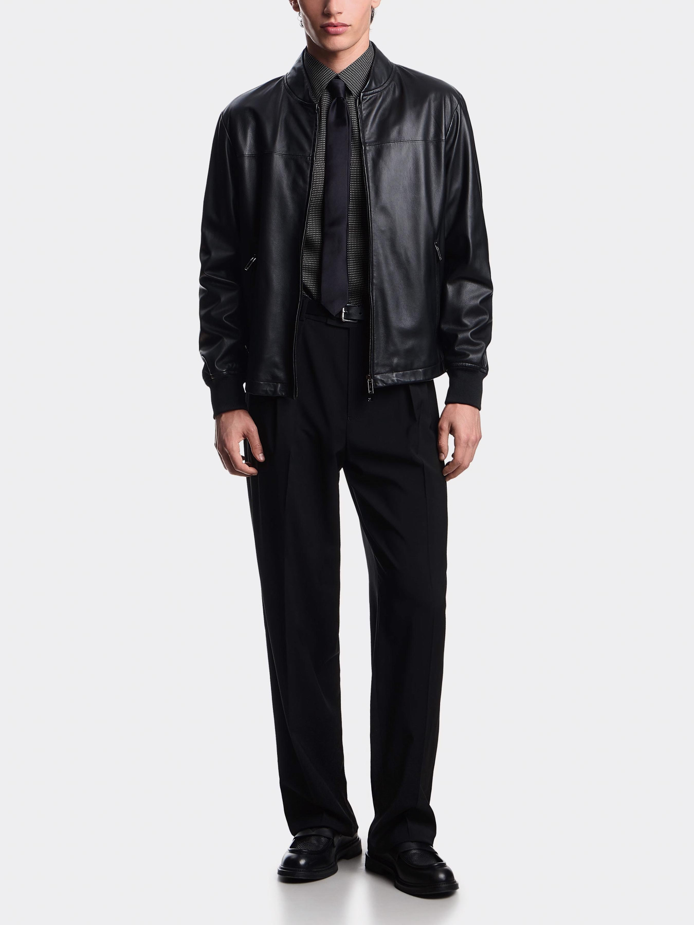 Шкіряна куртка Emporio Armani модель EM003536-AF19275-UC001 Фото