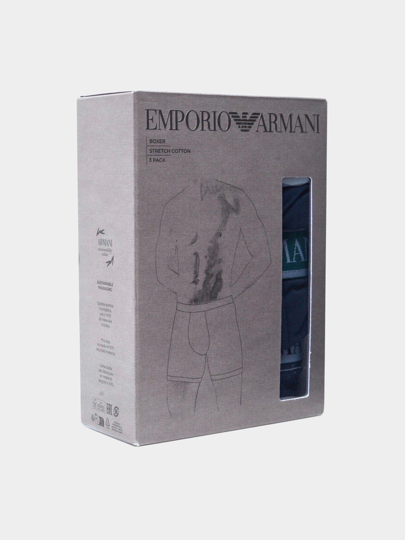 Набір трусів Emporio Armani модель EM000261-AF10779-MB254 Фото