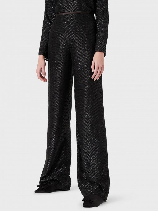 Штани палаццо Emporio Armani модель INP1ST-I9920-999 Фото