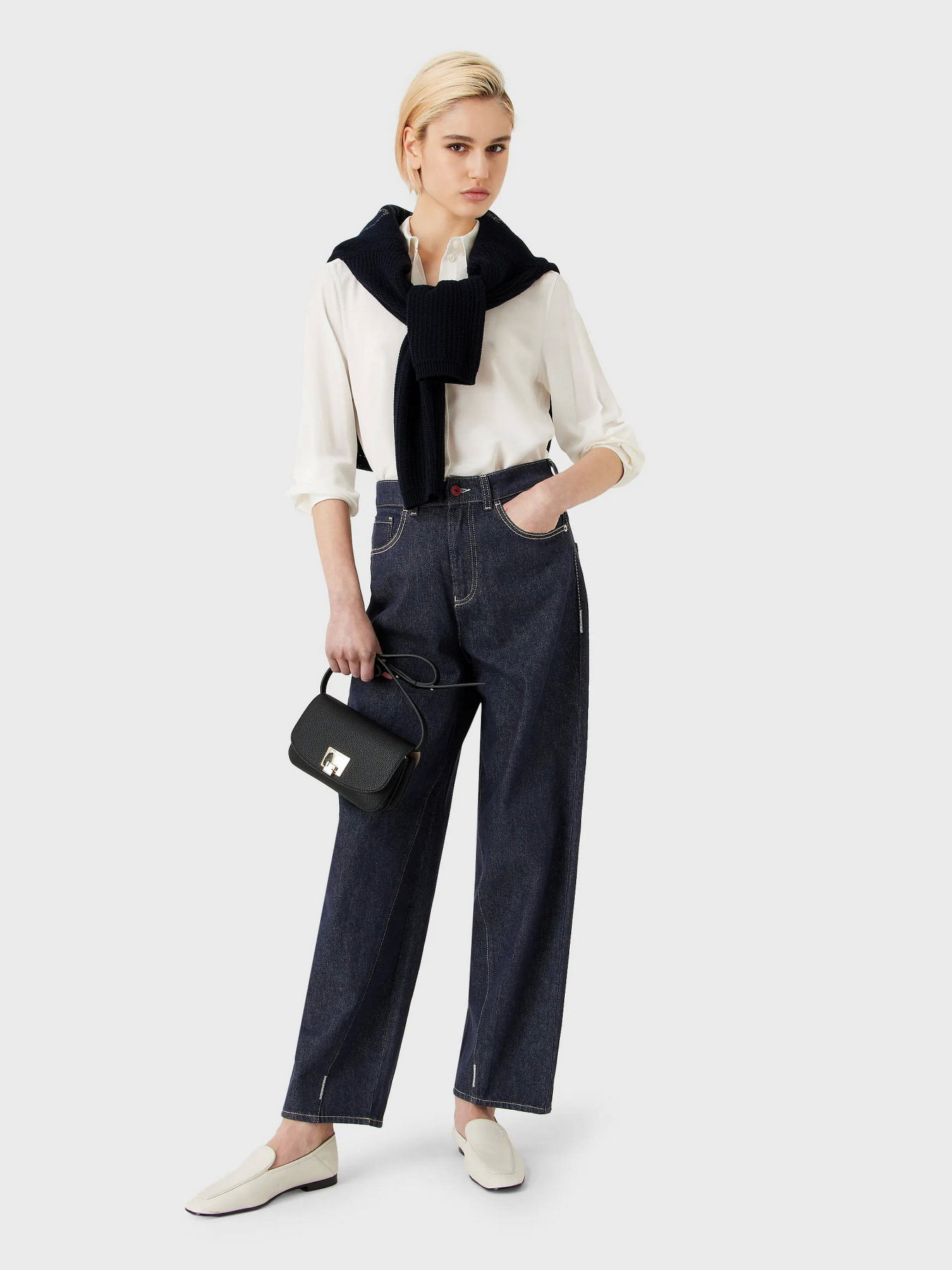 Широкие джинсы Emporio Armani J31 модель 3R2J31-2DZ1Z-0941 Фото