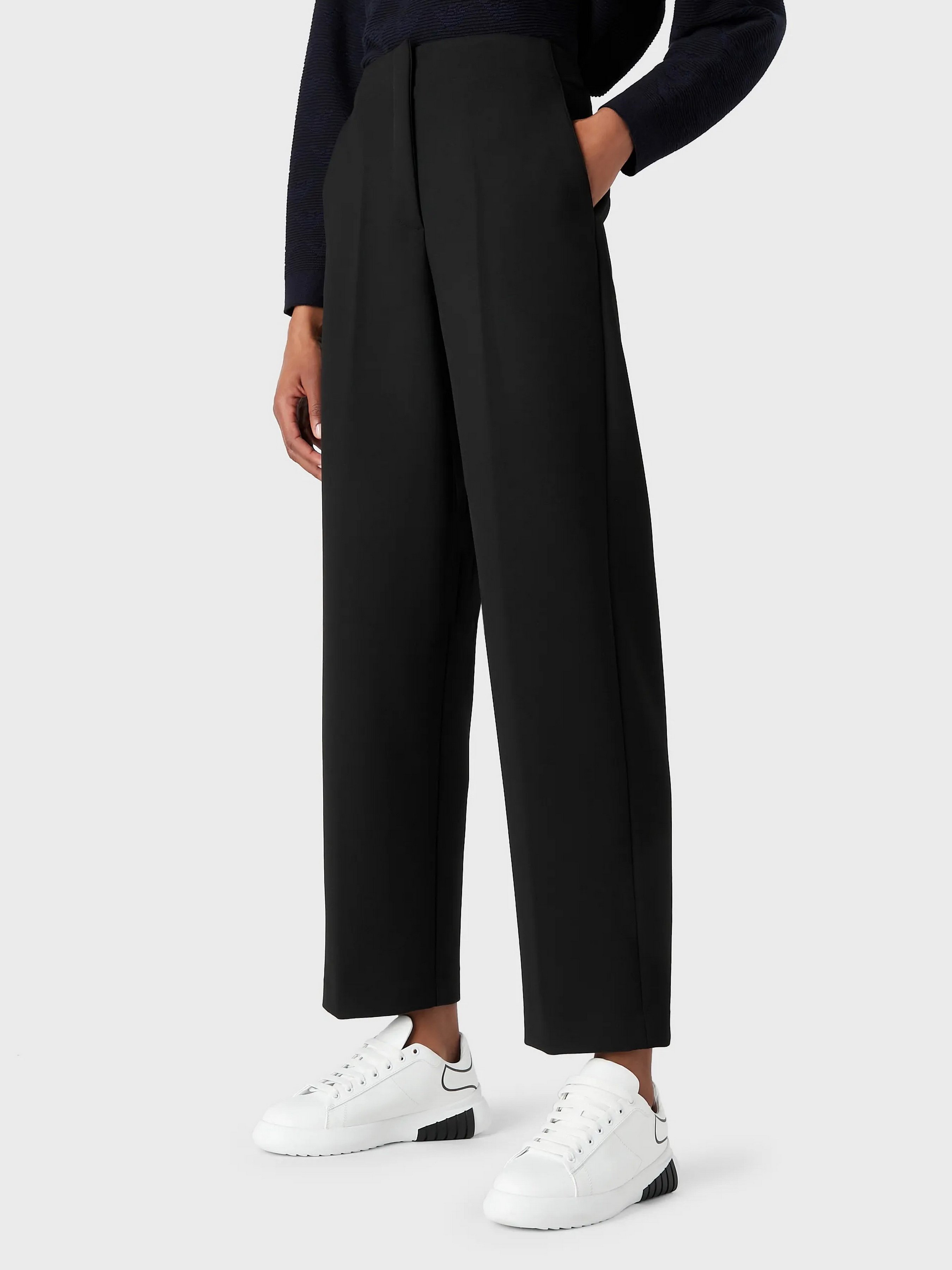 Жіночі Класичні штани Emporio Armani  (5P1440) колір чорний, матеріал поліестер Emporio Armani - купити в Україні