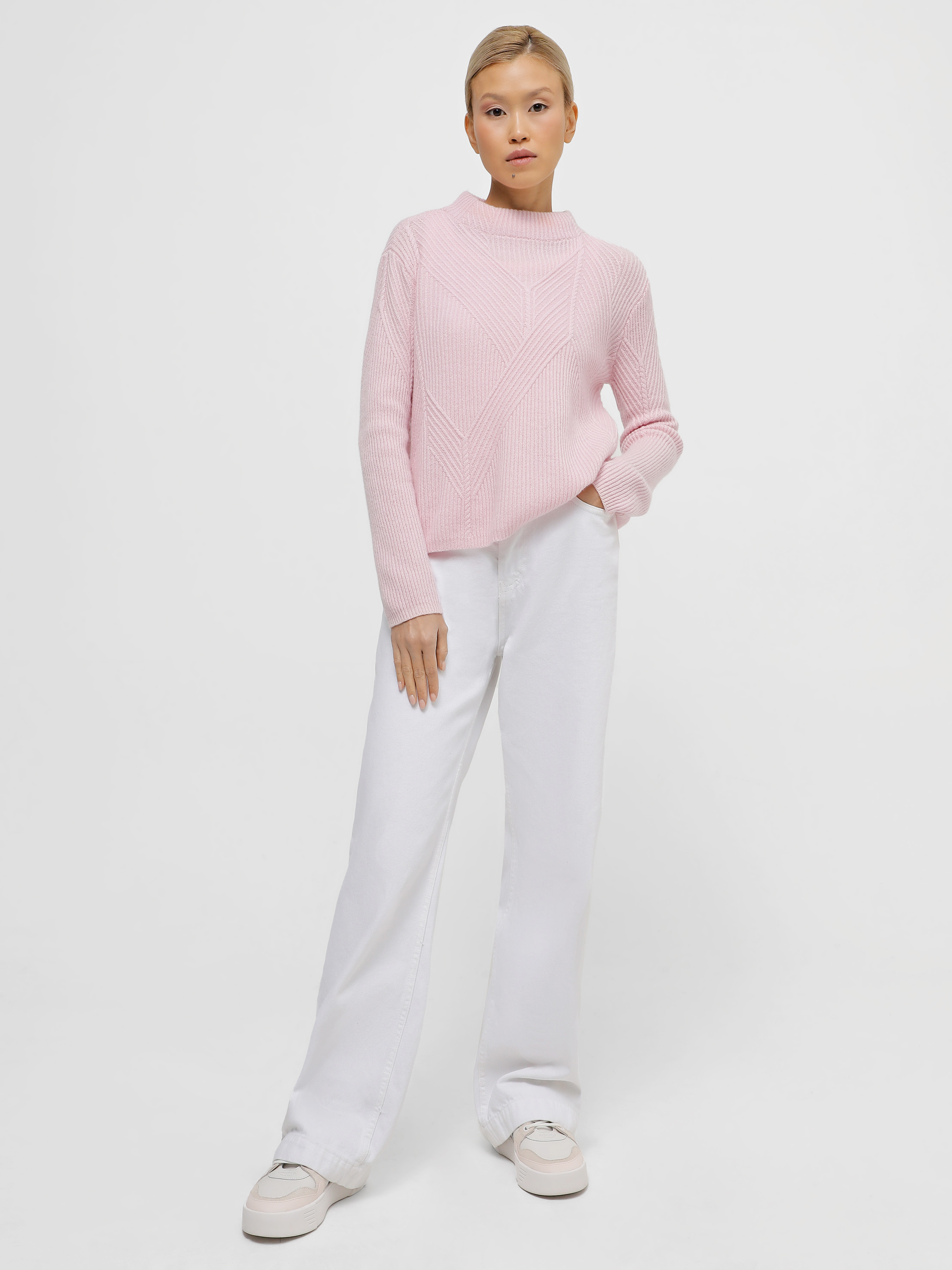Вовняний Жіночий Светр Emporio Armani  (5P1592) колір рожевий Emporio Armani - купити в Україні