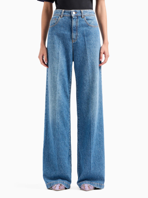 Широкие джинсы Emporio Armani модель 3D2J14-2DBLZ-0942 Фото