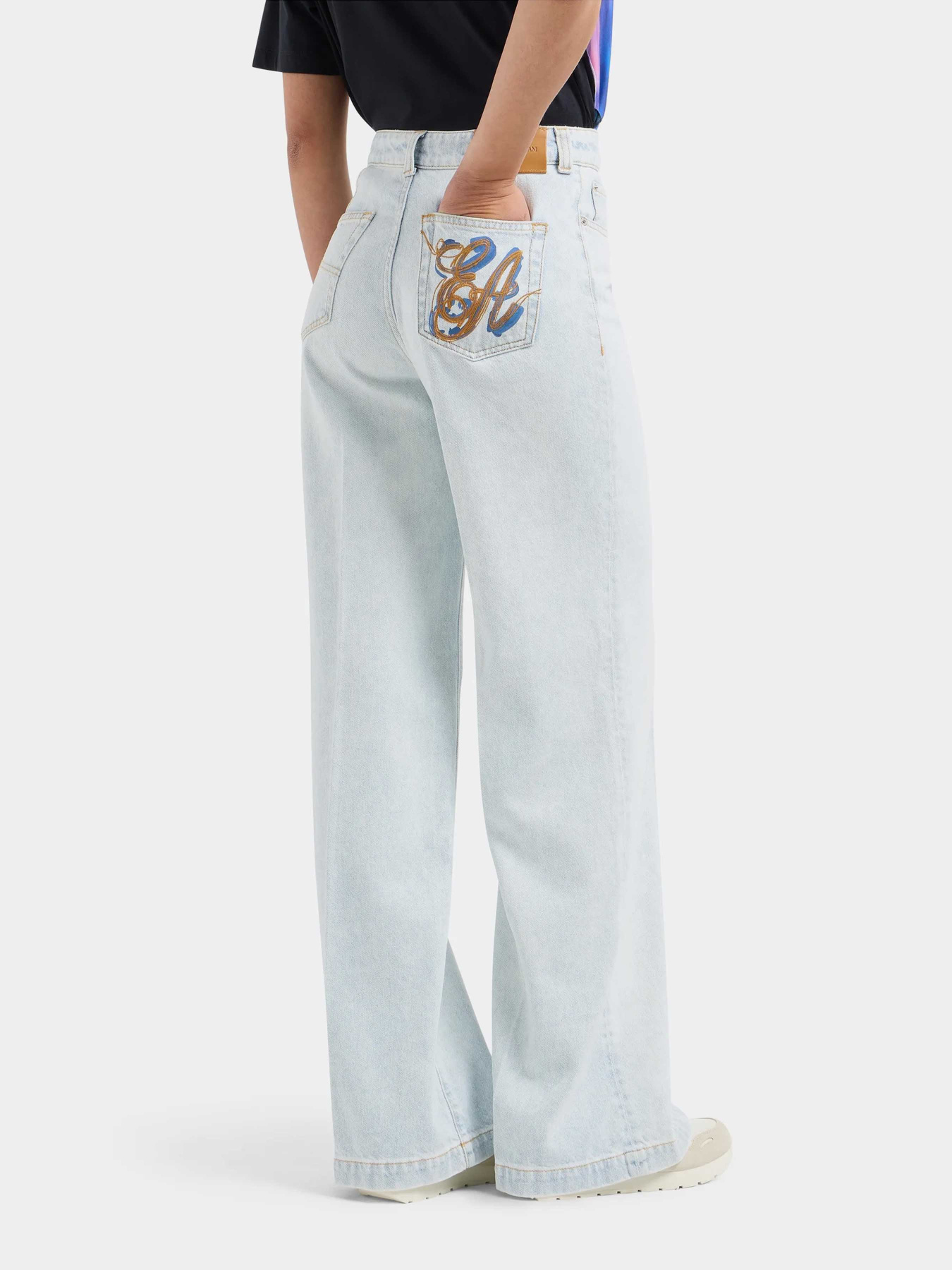 Широкие джинсы Emporio Armani модель 3D2J14-2DBLZ-0943 Фото