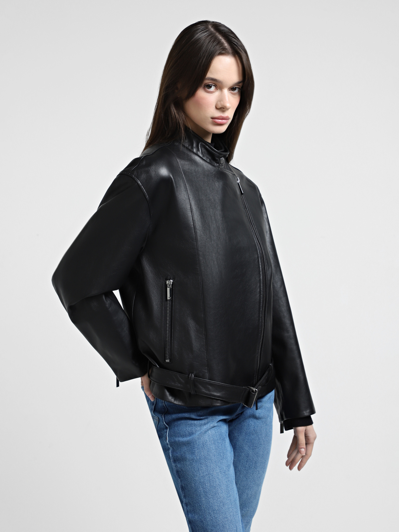 Шкіряна куртка Emporio Armani модель EW000229-AF10529-UC001 Фото