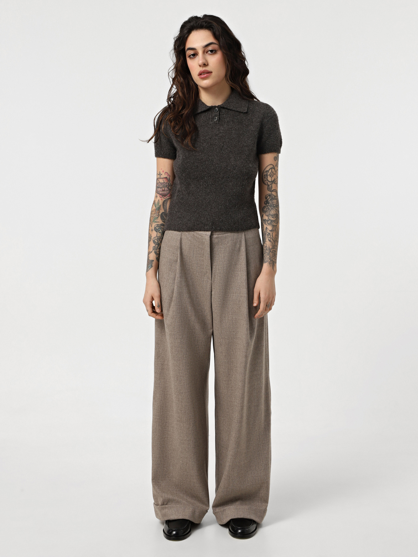 Штани палаццо Emporio Armani Icon Project модель EW001021-TE10537-O6004 Фото