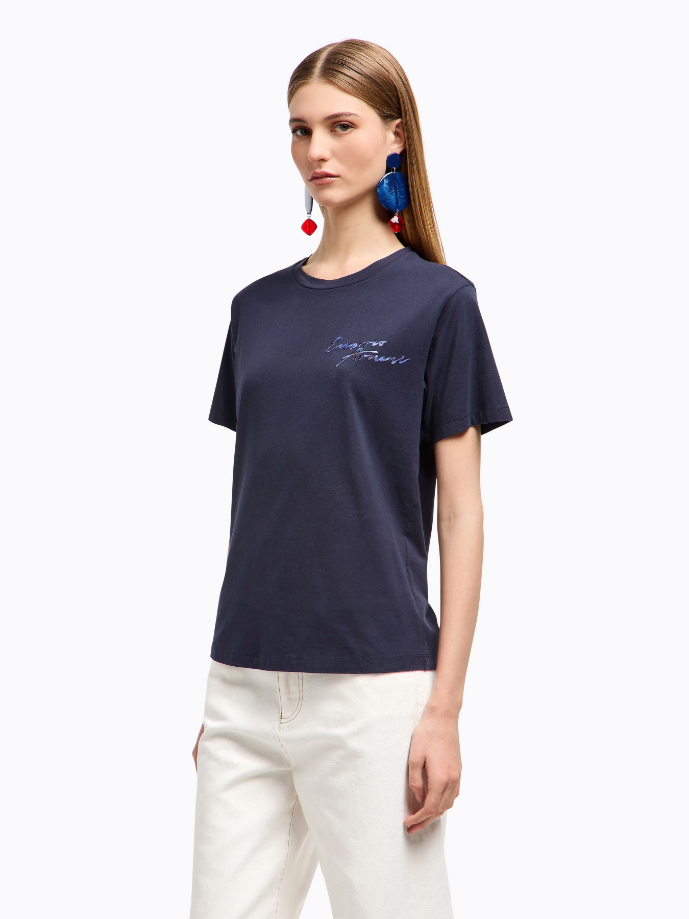 Футболка Emporio Armani модель EW000903-AF12597-UB115 Футболка Emporio Armani модель EW000903-AF12597-UB115 Фото