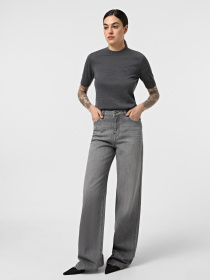 Широкі джинси Emporio Armani модель EW001119-AF12676-M8001 Широкі джинси Emporio Armani модель EW001119-AF12676-M8001 Фото