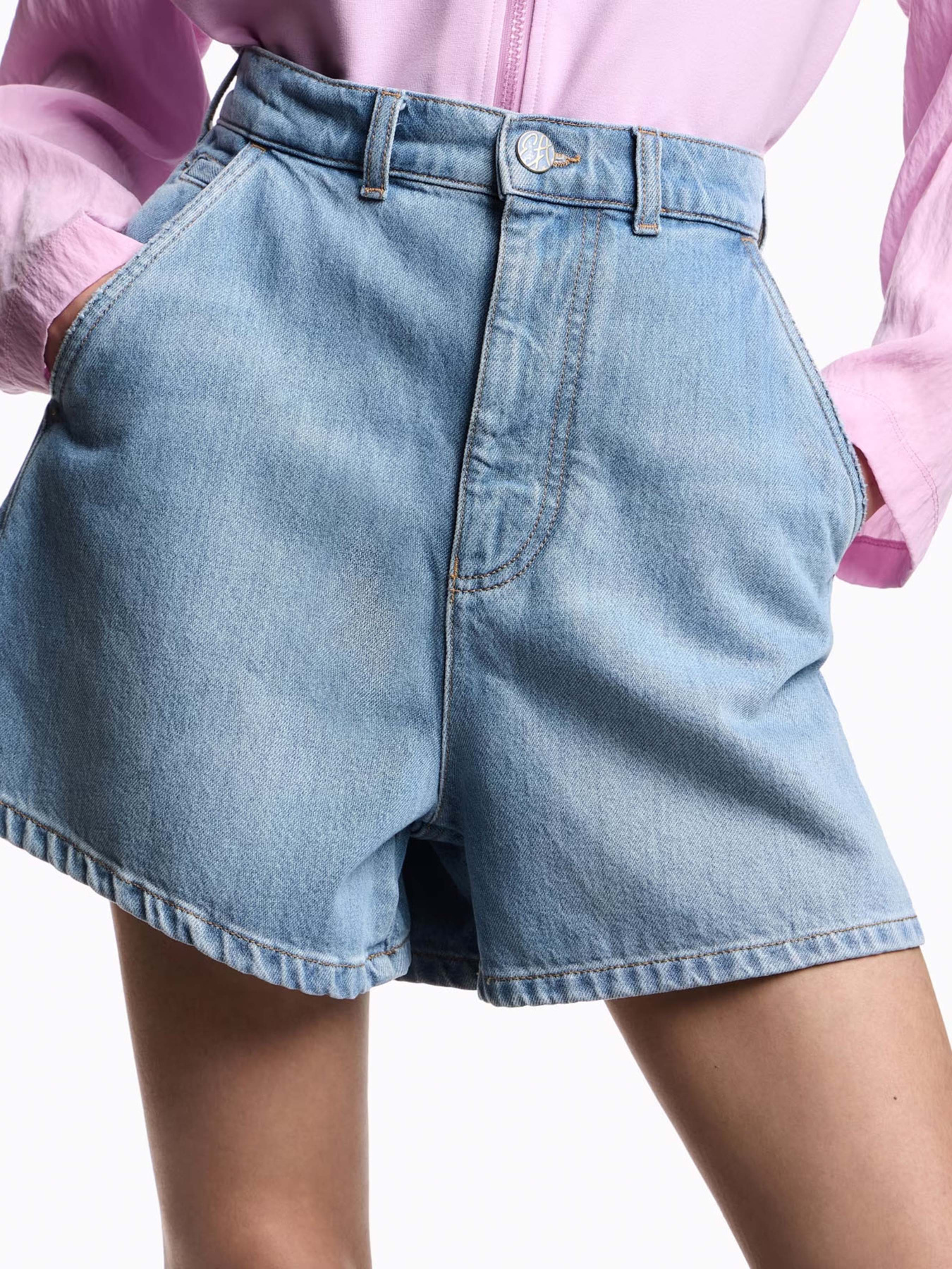 Шорти джинсові Emporio Armani модель EW001498-AF12675-MB003 Фото