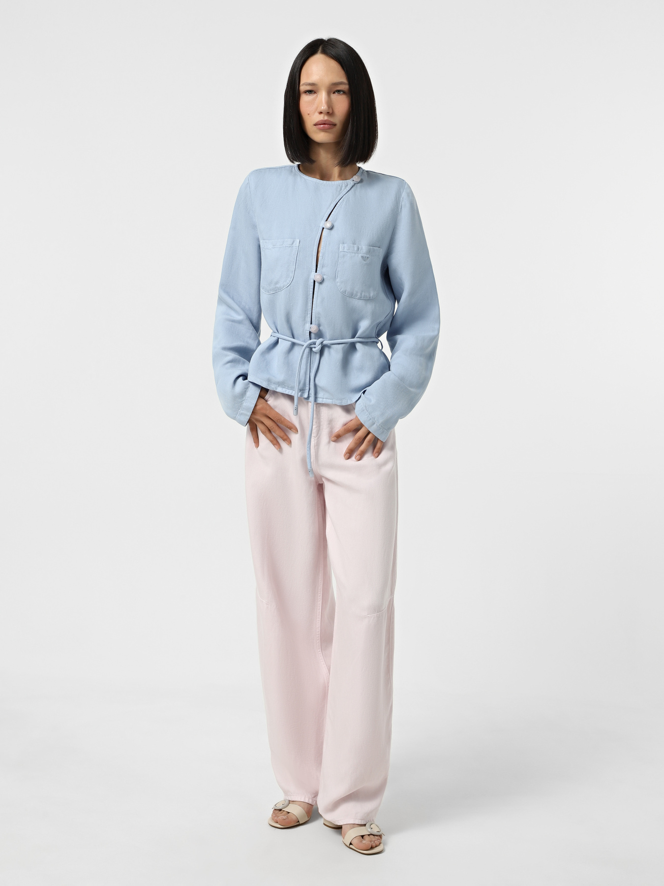 Широкі джинси Emporio Armani модель EW000758-AF12439-UA205 Фото