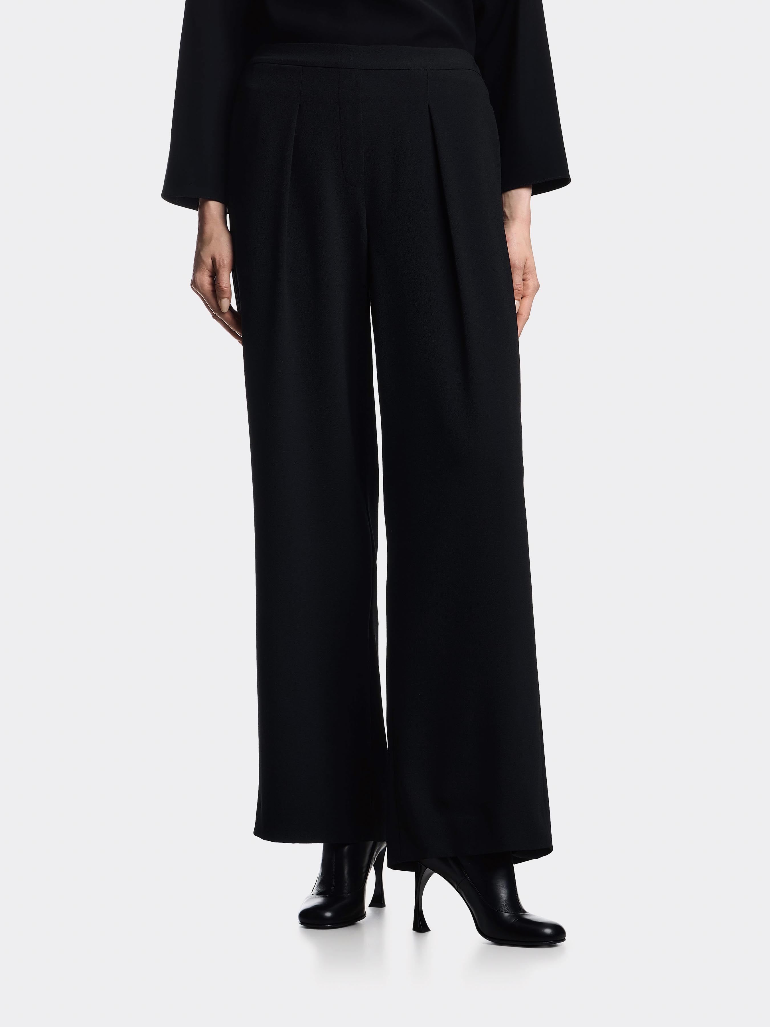 Жіночі Класичні штани Emporio Armani  (5P2108) колір чорний, матеріал поліестер