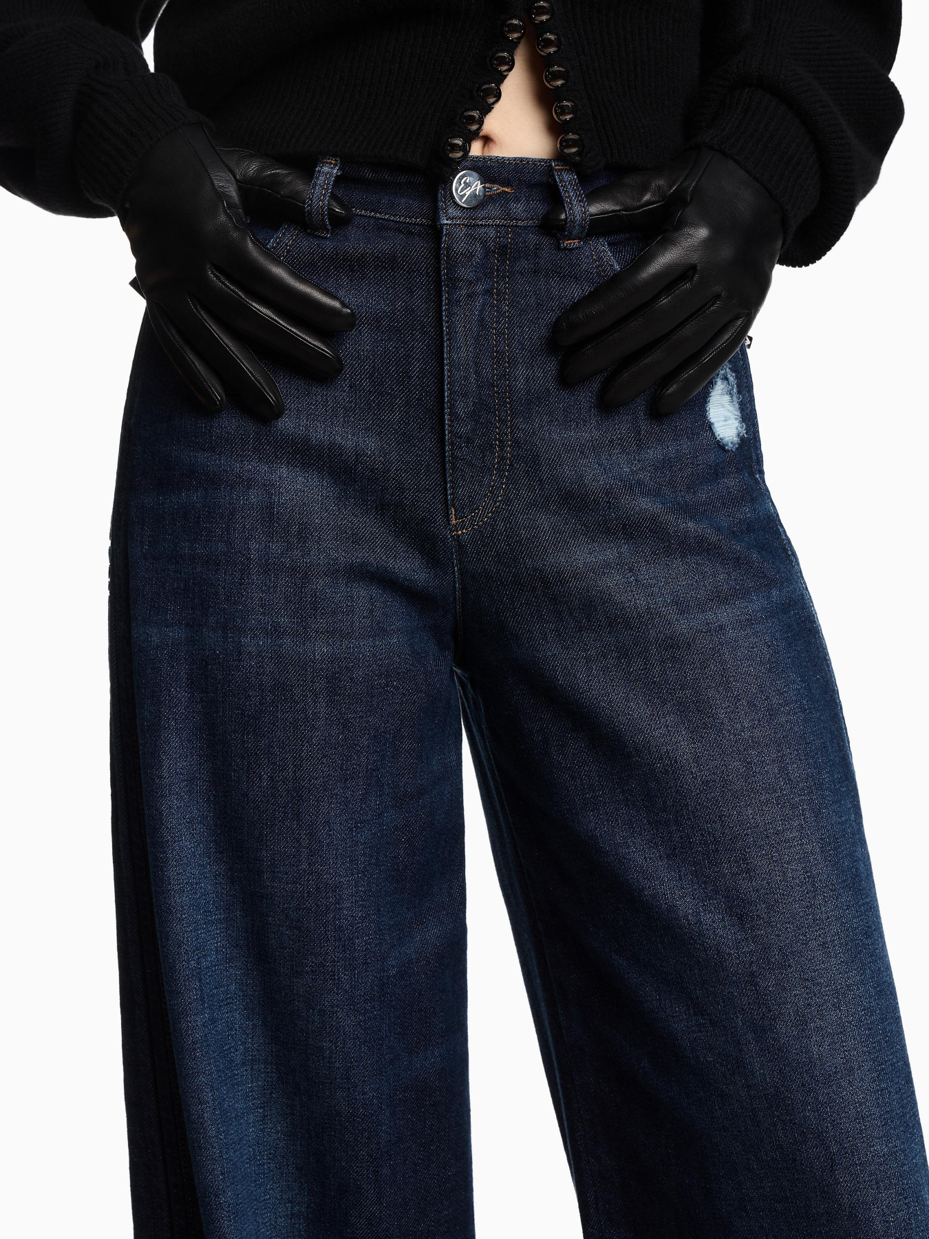 Прямые джинсы Emporio Armani модель EW002351-AF17033-MB001 Фото