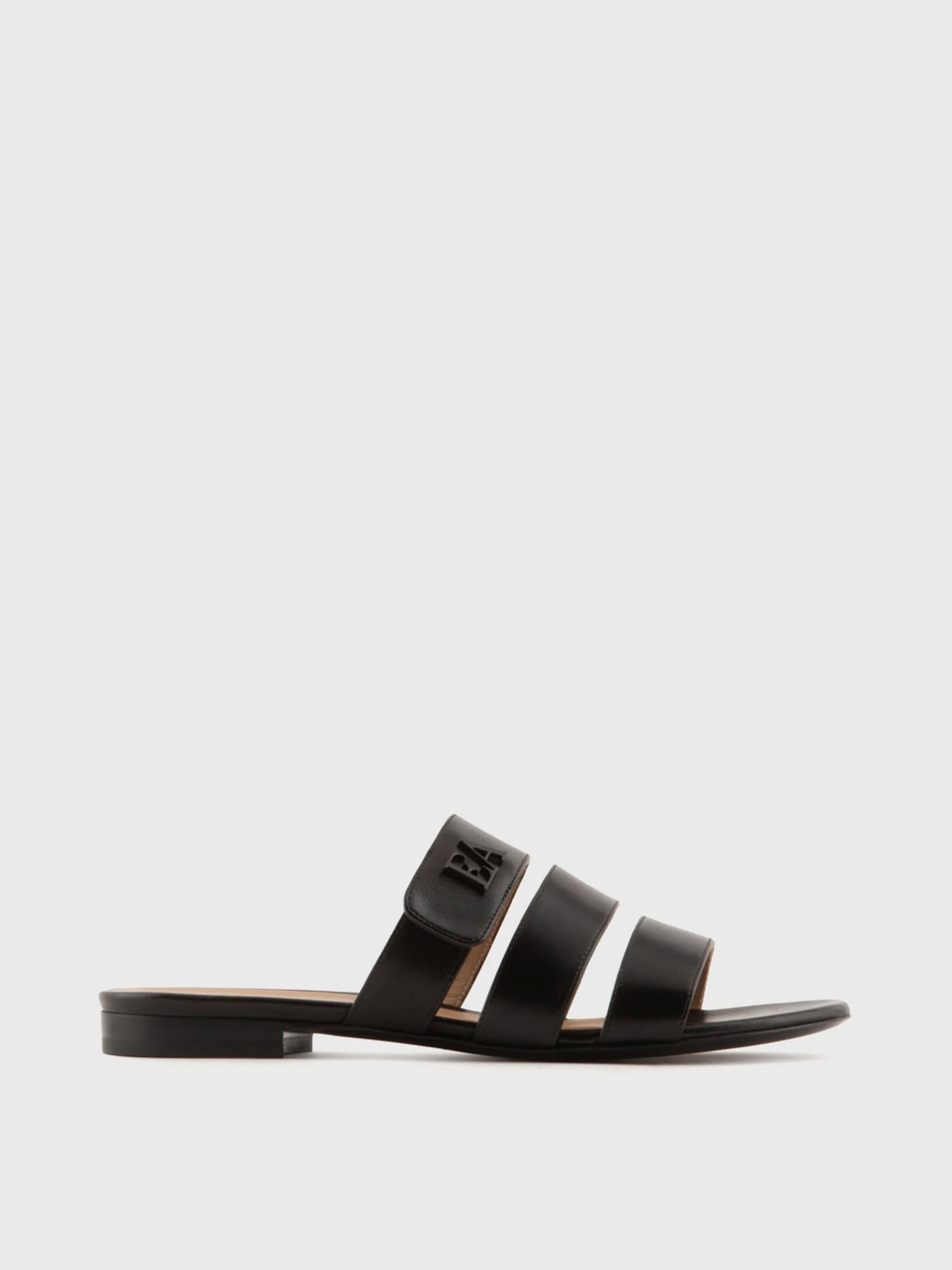 Шкіряні Жіночі Шльопанці Emporio Armani  (5R292) колір чорний