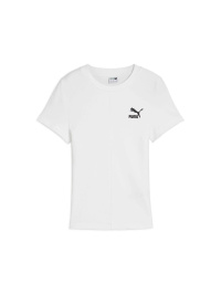 Білий - Футболка PUMA Classics Ribbed Slim Tee