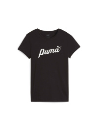 Чорний - Футболка PUMA Ess+ Script Tee