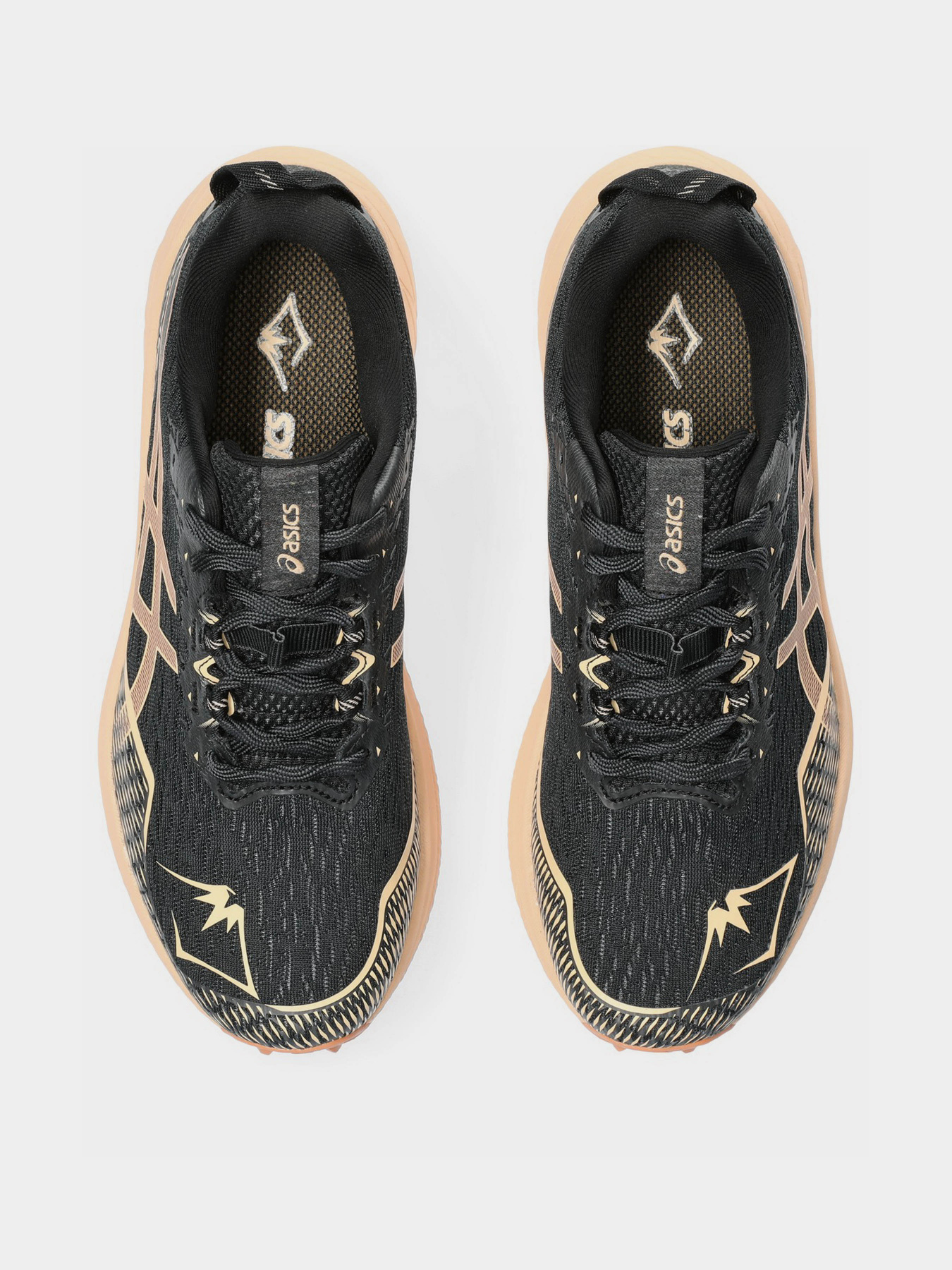 Кросівки для бігу Asics Fuji Lite 4 модель 1012B514-001 Чорний, персиковий Фото