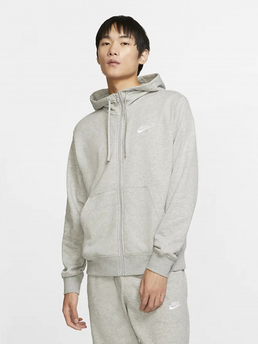 Спортивна кофта NIKE NSW CLUB HOODIE FZ FT модель BV2648-063 Фото