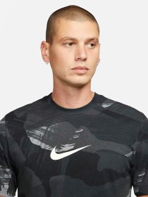 Футболка спортивная NIKE Dri-FIT Camo модель DR7571-010 Фото
