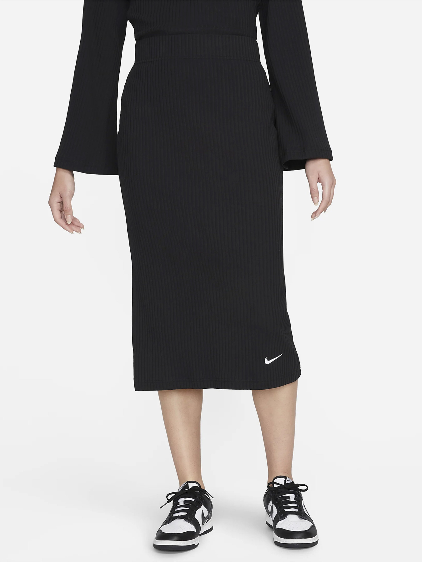 Спідниця міді NIKE Ribbed Jersey модель DV7956-010 Фото