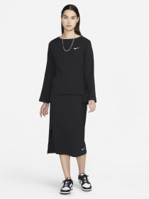 Спідниця міді NIKE Ribbed Jersey модель DV7956-010 Фото