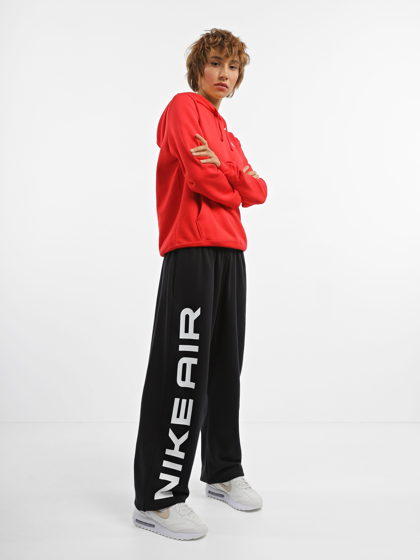 Спортивні штани NIKE Sportswear Air Fleece Oversized модель FB8051-010 Фото