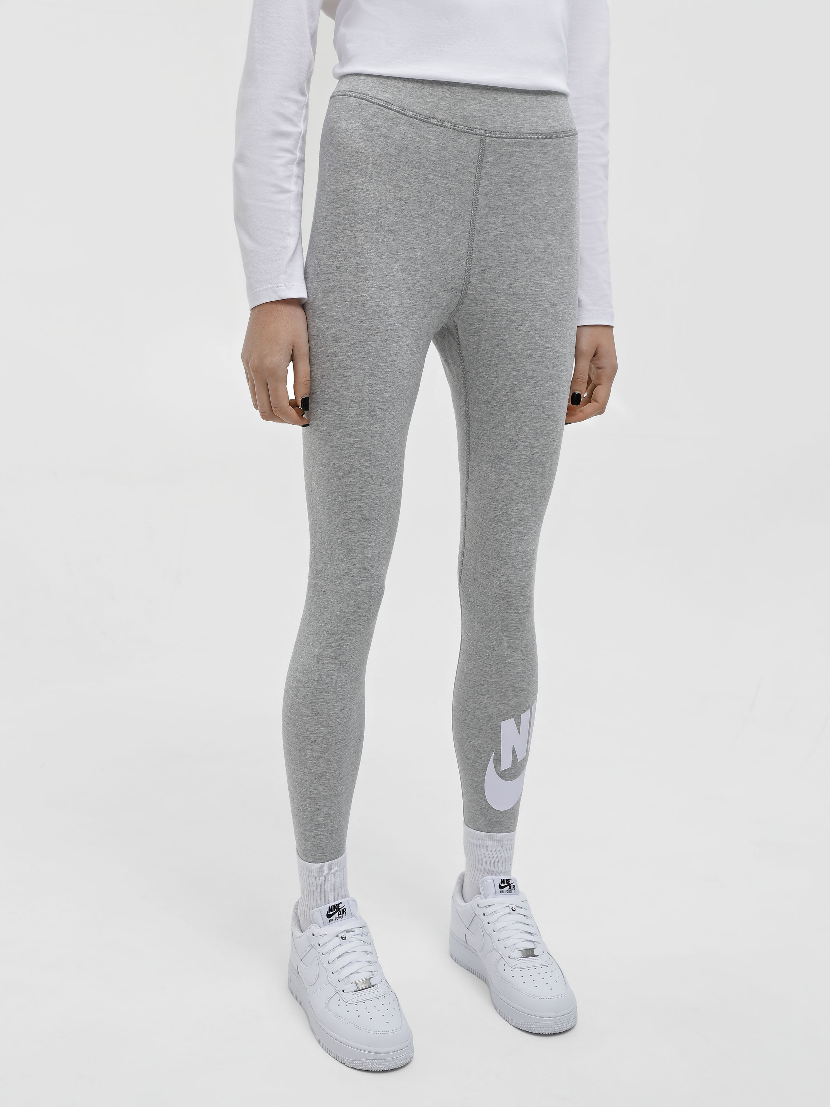Жіночі Спортивні леггінси NIKE Sportswear Classics (6T1812) колір сірий, матеріал бавовна/поліестер NIKE - купити в Україні