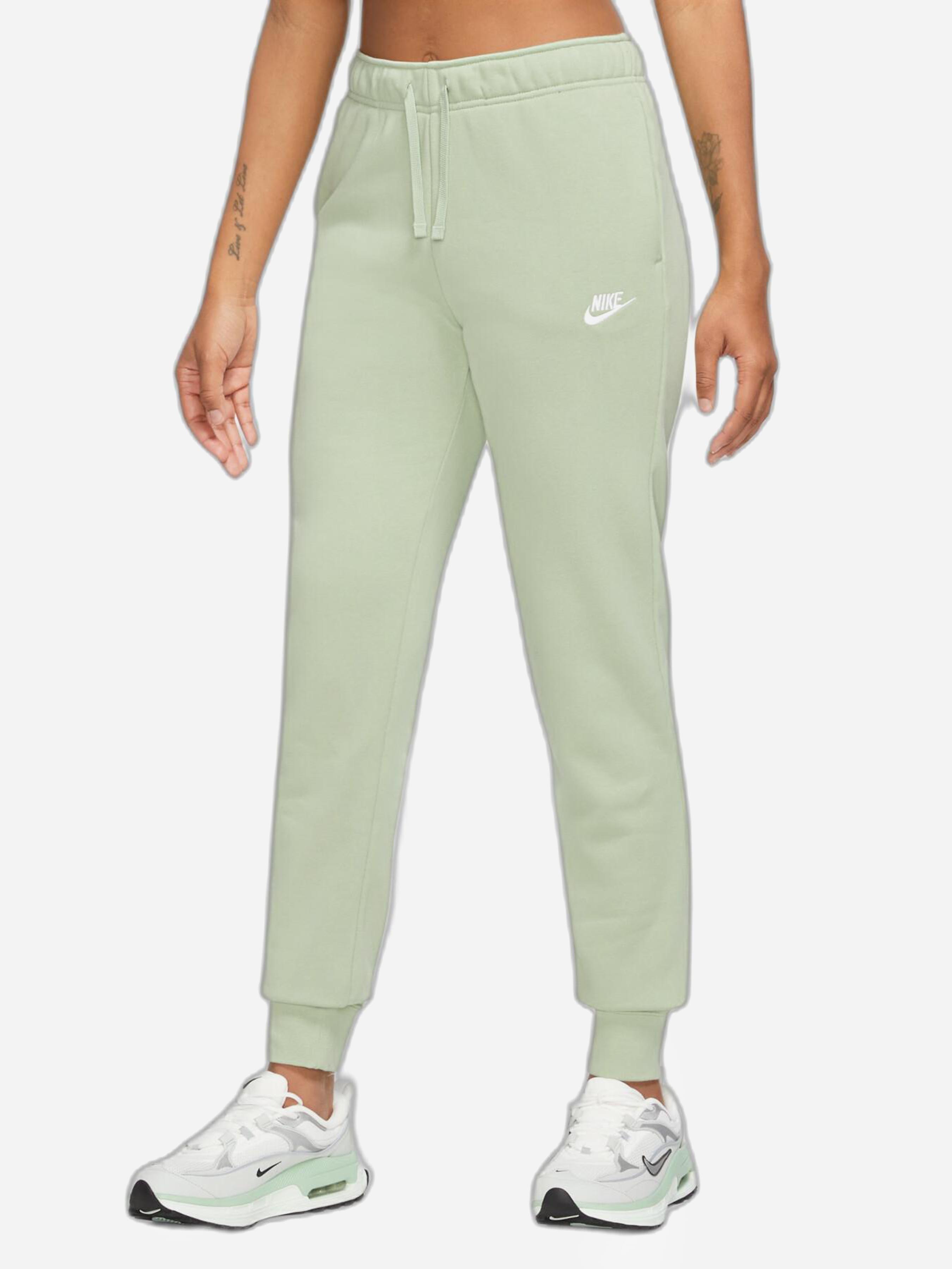 Жіночі Спортивні штани NIKE Sportswear Club (6T1818) колір зелений, матеріал бавовна/поліестер