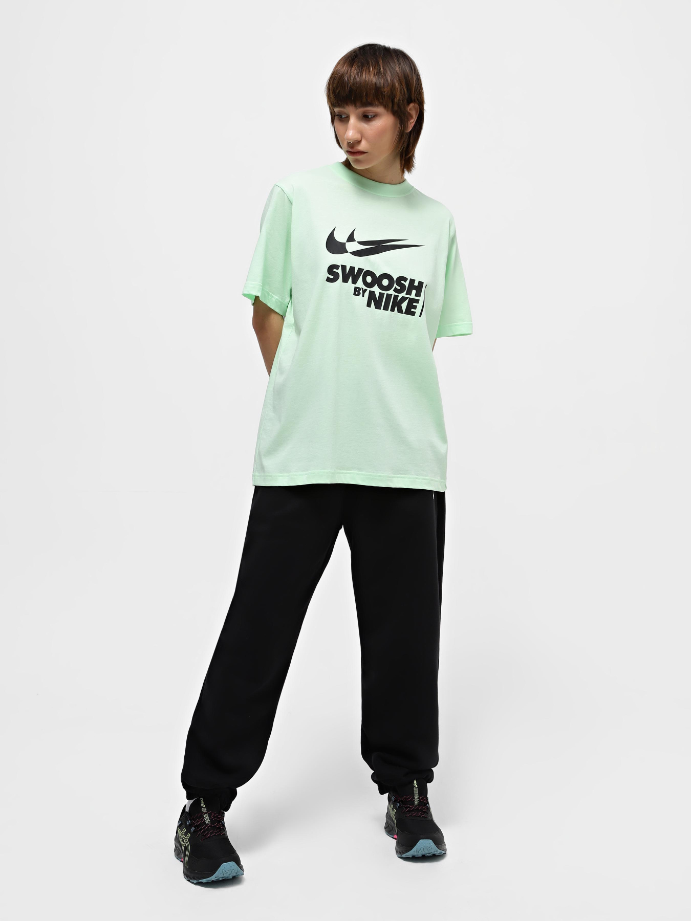 Спортивні штани NIKE PHOENIX FLEECE HIGH-RISE OVERS модель DQ5887-010 Фото