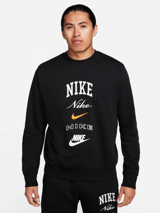 Світшот NIKE CLUB FLEECE CREW-NECK модель FN2610-010 Фото