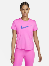 Рожевий - Футболка спортивна NIKE Nike One Swsh Hbr Df Ss Top