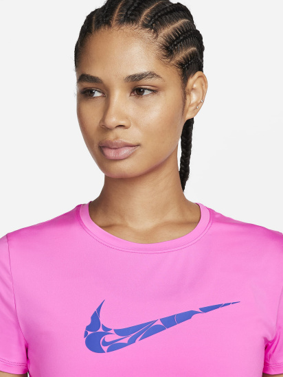 Футболка спортивна NIKE Nike One Swsh Hbr Df Ss Top модель FN2618-675 — фото 3 - INTERTOP