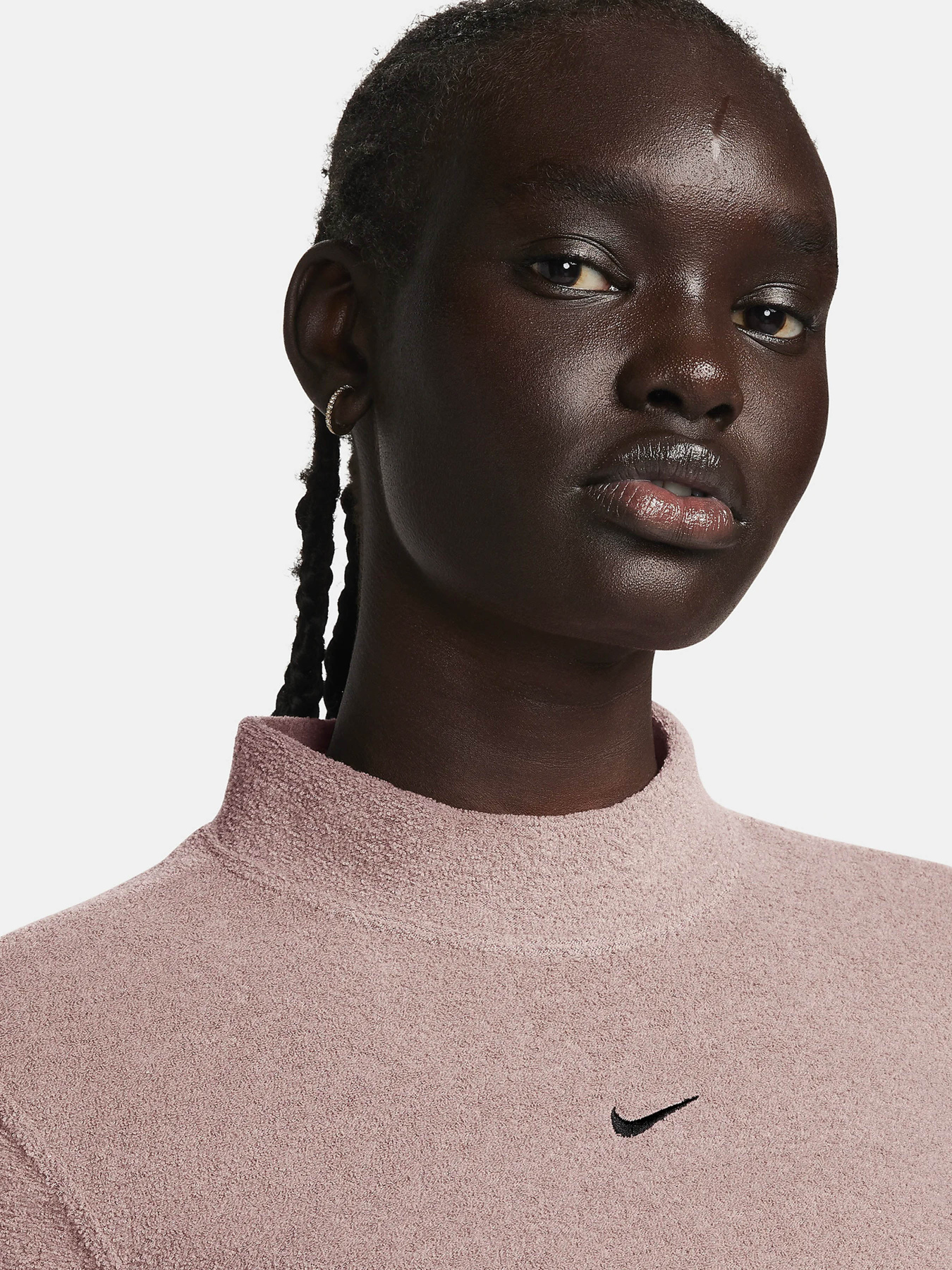 Кофта спортивная NIKE Phnx Plsh Ls Crop Top модель FN3619-208 Фото